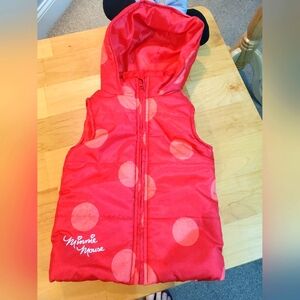 Red Minnie Mouse Hooded Vest